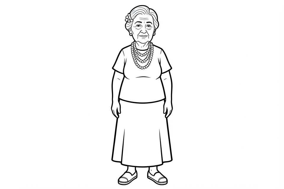 nonna Disegno da colorare nonna