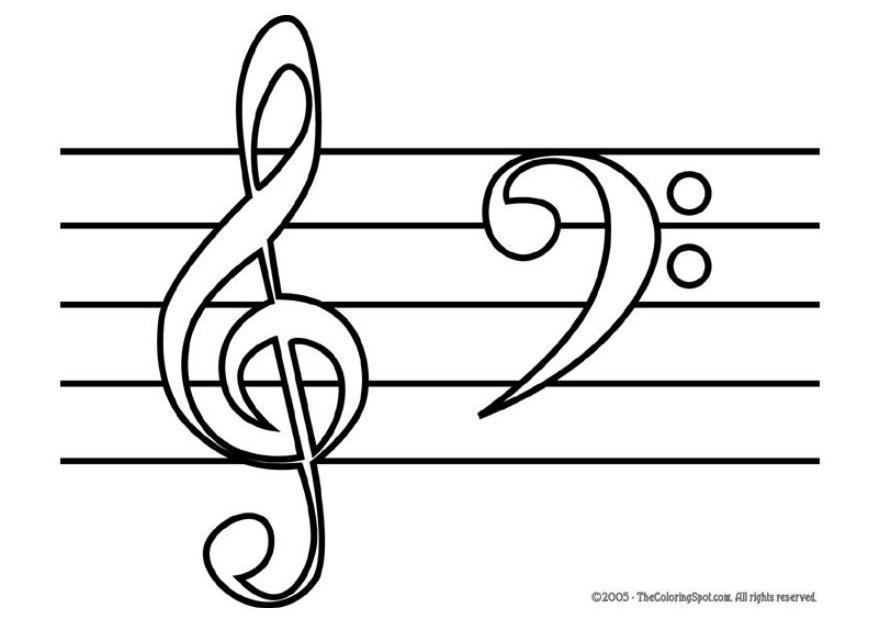 note musicali Disegno da colorare note musicali