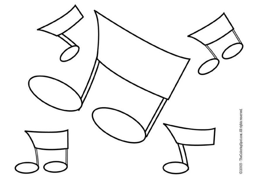 note musicali Disegno da colorare note musicali