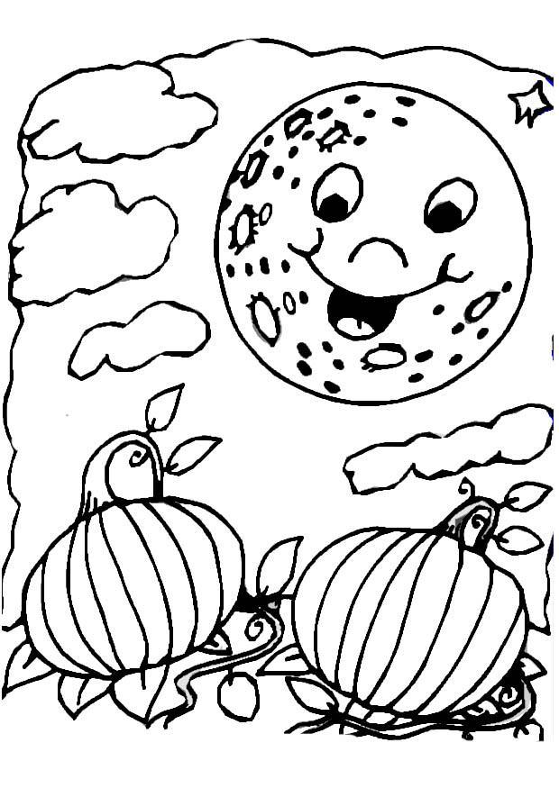 Disegno da colorare notte di halloween
