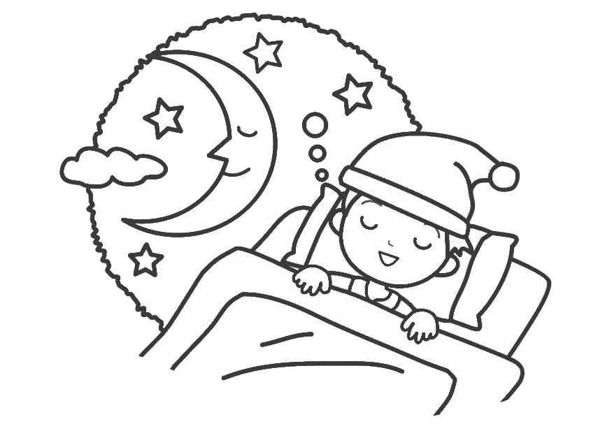 notte - sonno Disegno da colorare notte - sonno