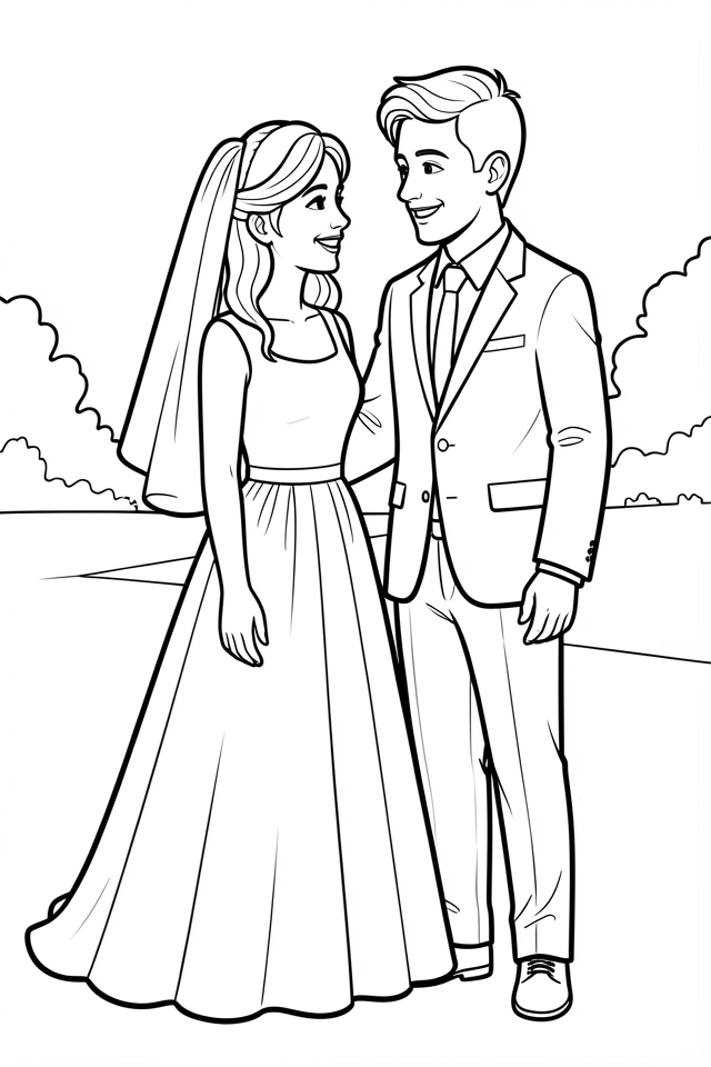nozze Disegno da colorare nozze