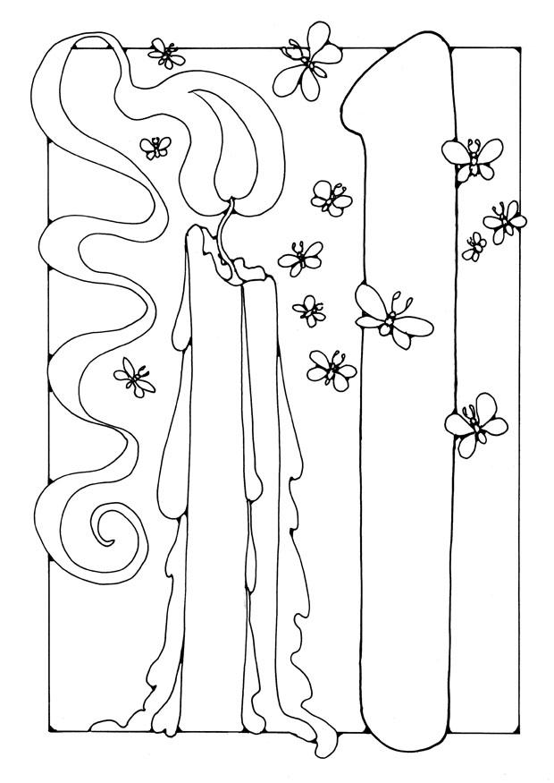 numero - 1 Disegno da colorare numero - 1