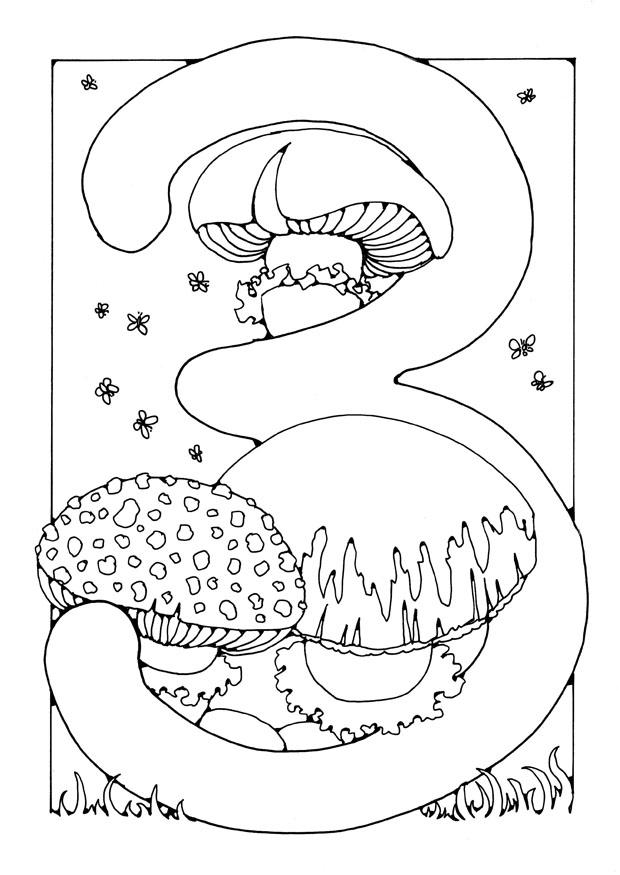 numero - 3 Disegno da colorare numero - 3