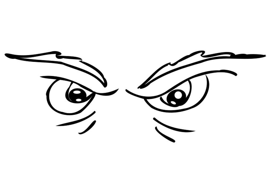 occhi cattivi Disegno da colorare occhi cattivi