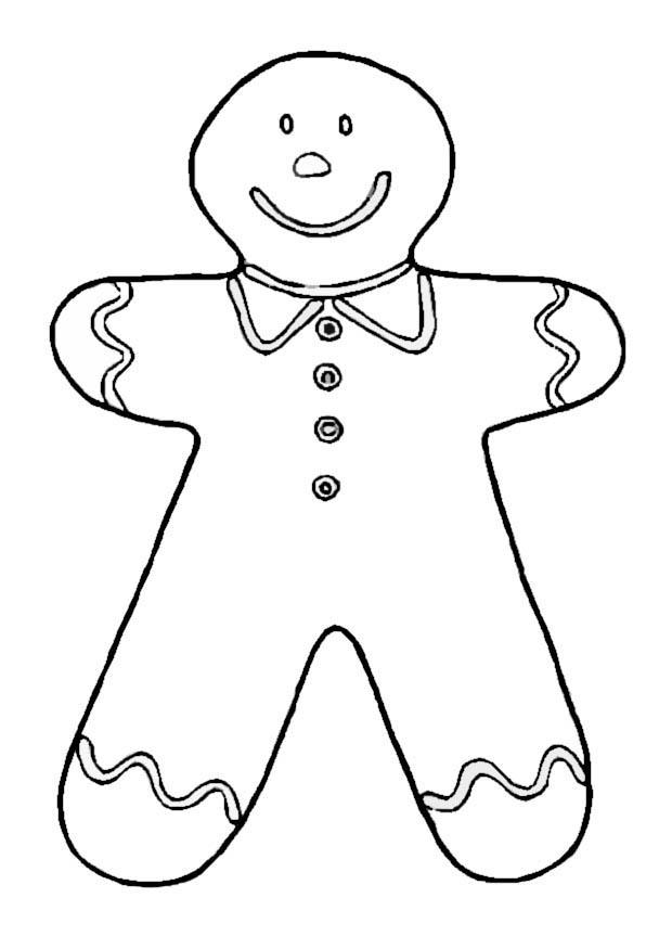 omino di zenzero Disegno da colorare omino di zenzero
