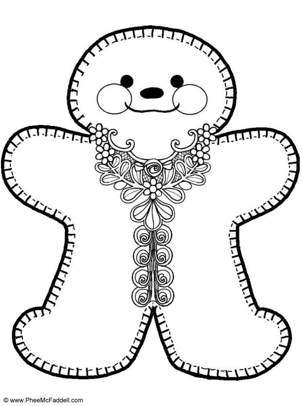 omino di zenzero Disegno da colorare omino di zenzero