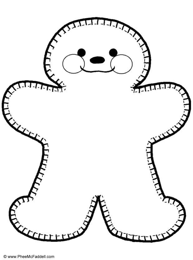 omino di zenzero Disegno da colorare omino di zenzero