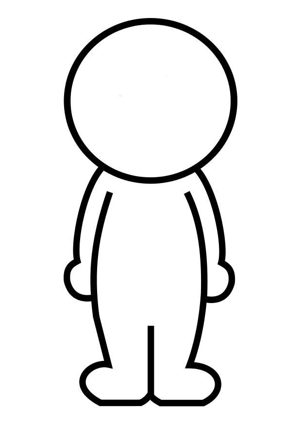 omino - senza faccia Disegno da colorare omino - senza faccia