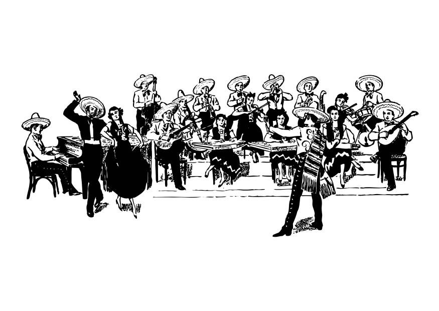 orchestra messicana Disegno da colorare orchestra messicana