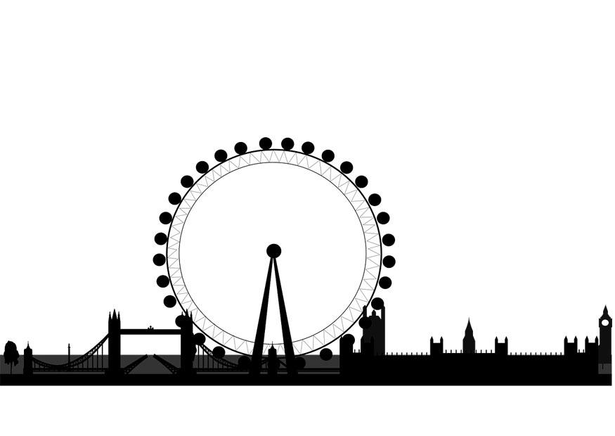 orizzonte di londra Disegno da colorare orizzonte di londra