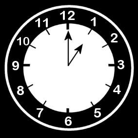 orologio ore 1 Disegno da colorare orologio ore 1