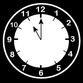 Disegno da colorare orologio ore 11
