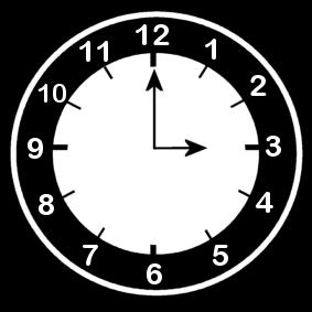 orologio ore 3 Disegno da colorare orologio ore 3