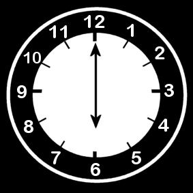 orologio ore 6 Disegno da colorare orologio ore 6
