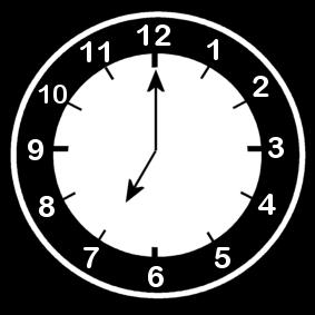 orologio ore 7 Disegno da colorare orologio ore 7