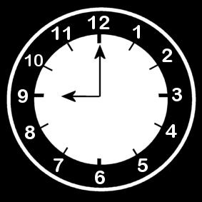 orologio ore 9 Disegno da colorare orologio ore 9