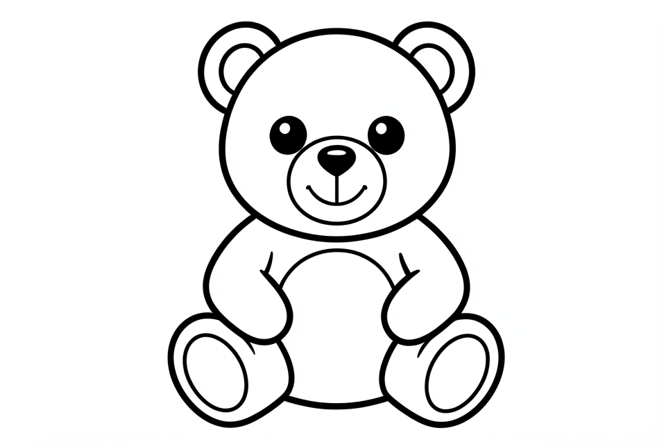 orsacchiotto di peluche Disegno da colorare orsacchiotto di peluche