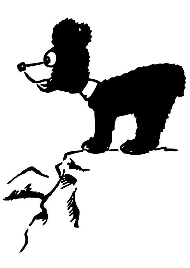 orso in montagna Disegno da colorare orso in montagna