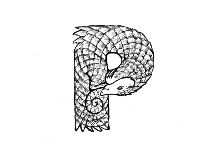 p-pangolin Disegno da colorare p-pangolin