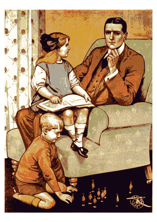 padre con bambini immagine padre con bambini
