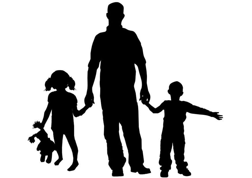 padre con figli Disegno da colorare padre con figli