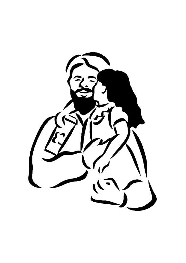 padre e figlia Disegno da colorare padre e figlia