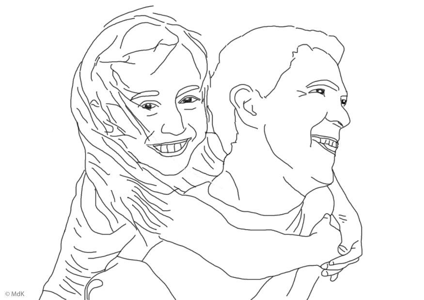 padre e figlia Disegno da colorare padre e figlia