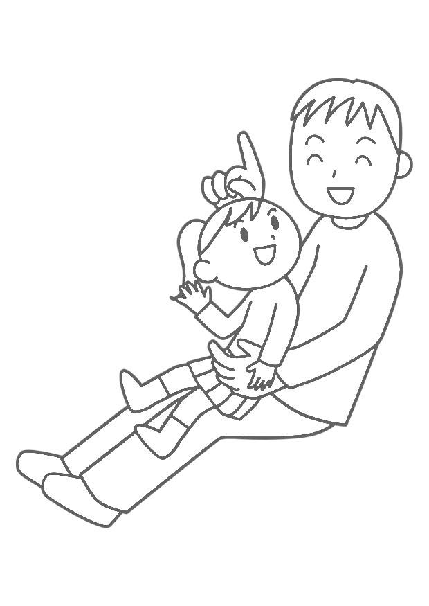 padre e figlio Disegno da colorare padre e figlio