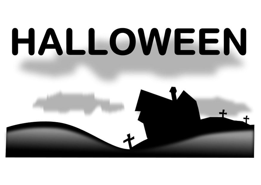 paesaggio halloween Disegno da colorare paesaggio halloween