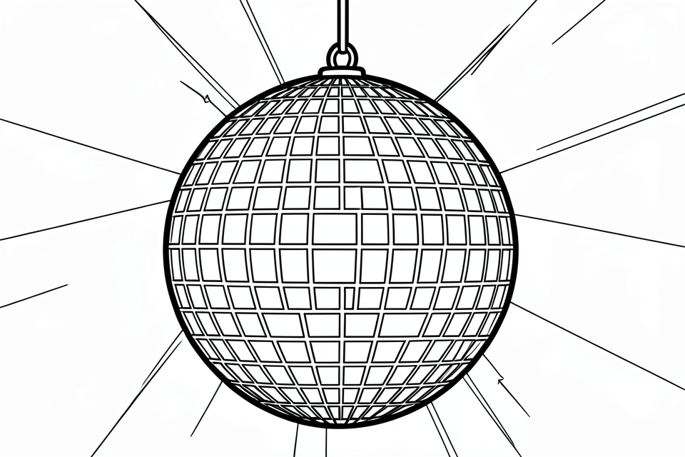 palla da discoteca Disegno da colorare palla da discoteca