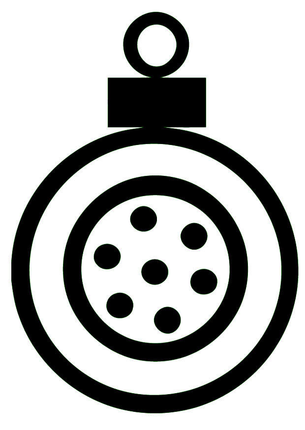 palla di natale Disegno da colorare palla di natale