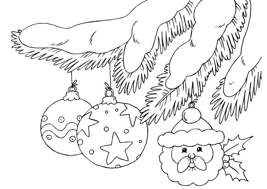 palle di natale Disegno da colorare palle di natale