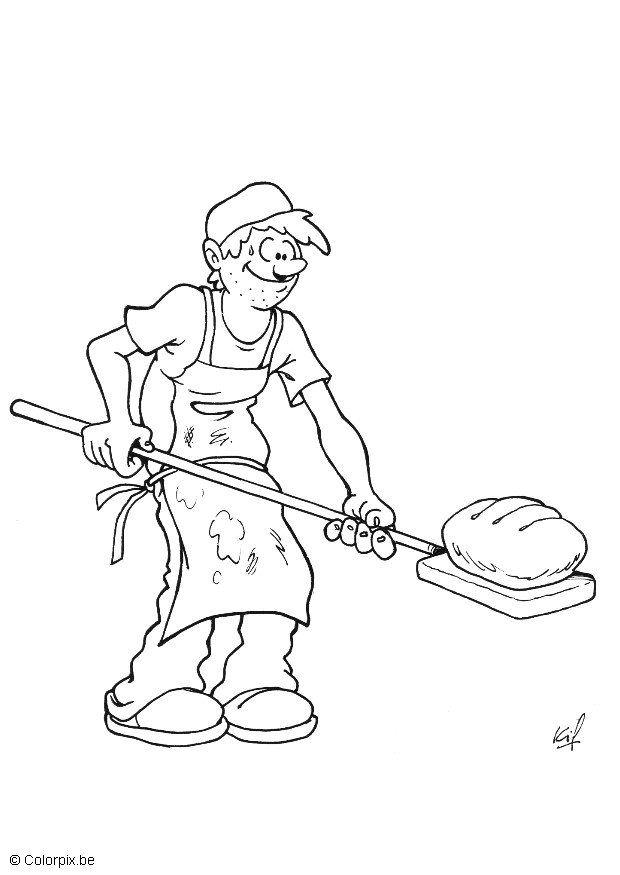 panettiere Disegno da colorare panettiere