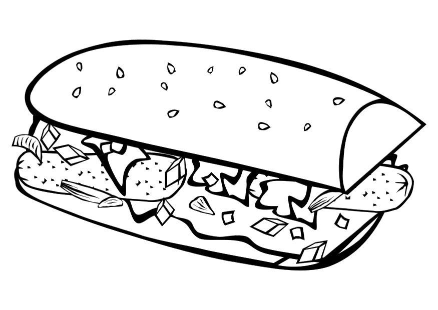 panino Disegno da colorare panino