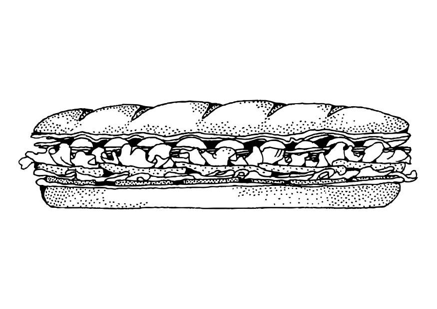 panino Disegno da colorare panino