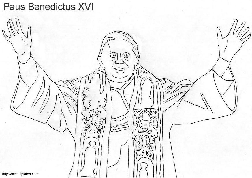 papa benedetto xvi Disegno da colorare papa benedetto xvi