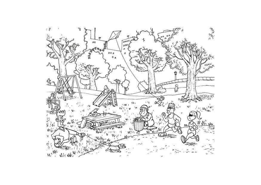 parco Disegno da colorare parco