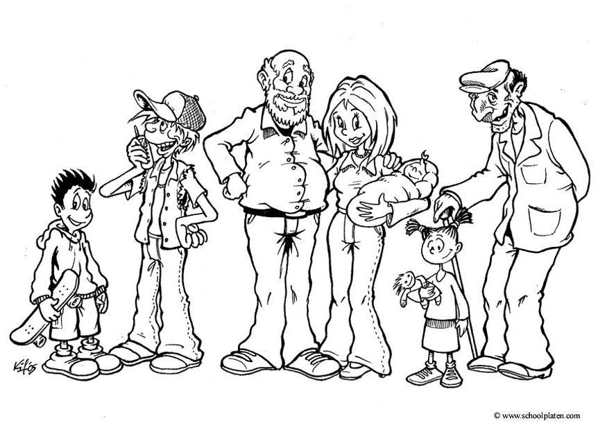 parenti Disegno da colorare parenti