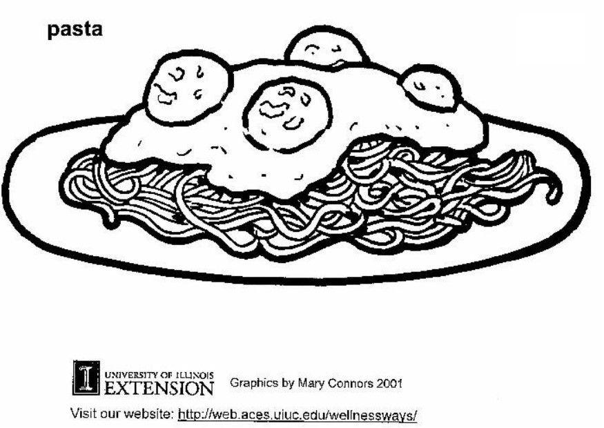 pasta sciutta Disegno da colorare pasta sciutta