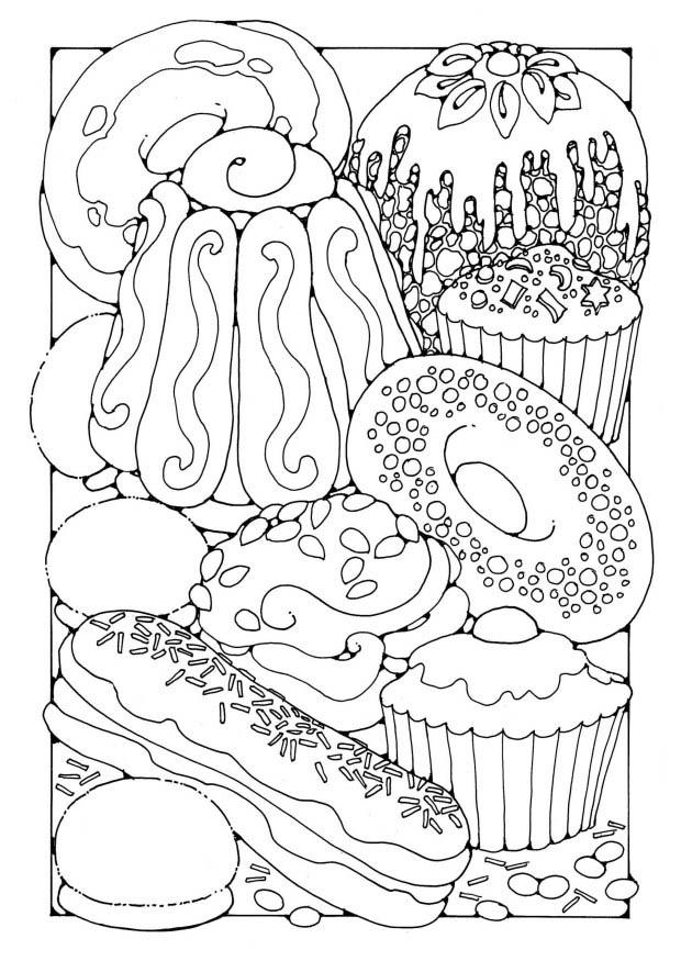 pasticcini Disegno da colorare pasticcini