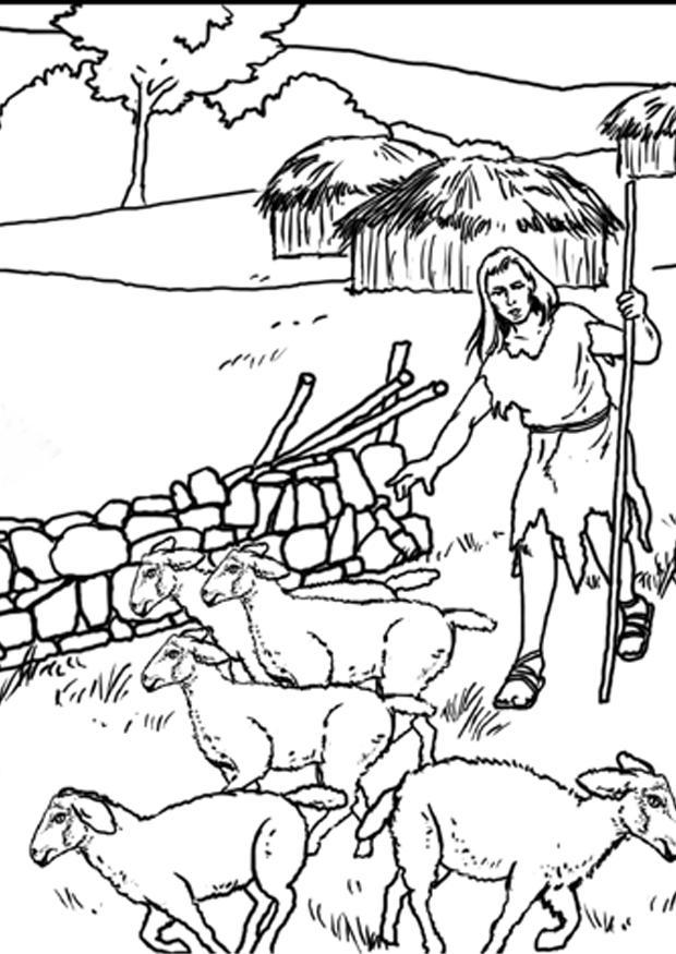 pastori Disegno da colorare pastori