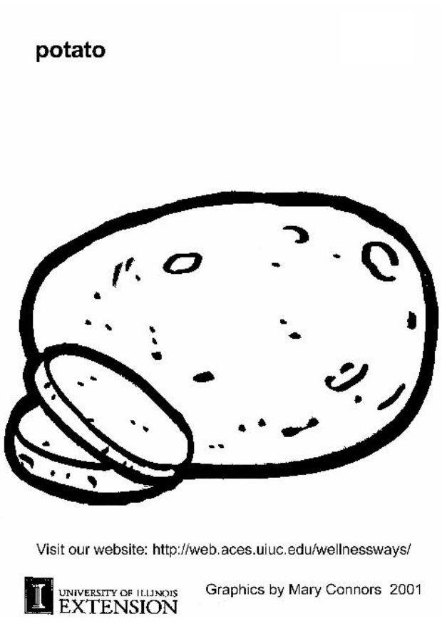 patata Disegno da colorare patata