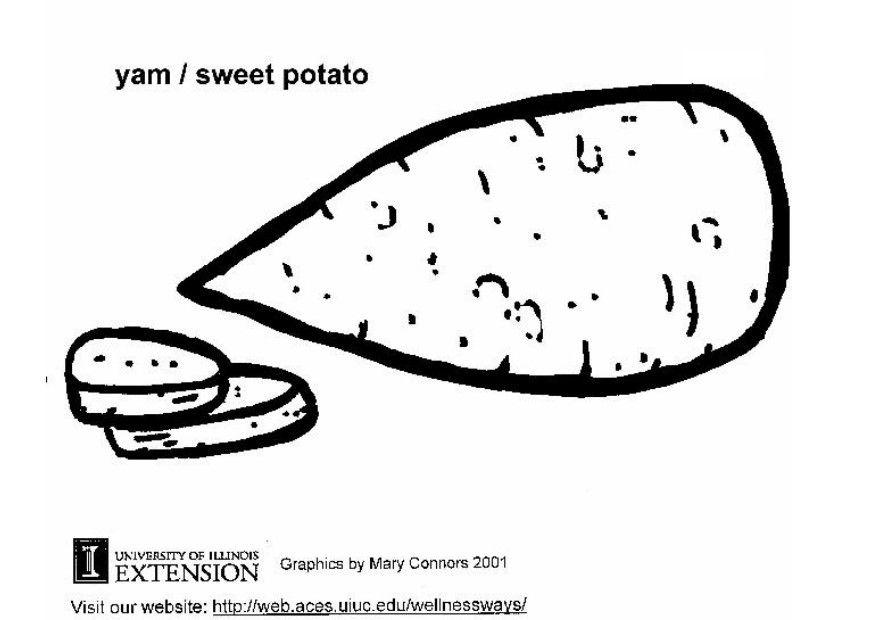 patata dolce Disegno da colorare patata dolce