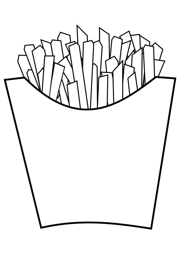patatine fritte Disegno da colorare patatine fritte