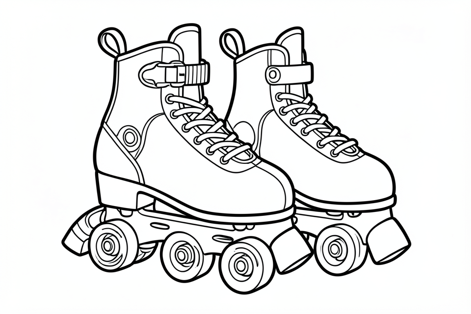 pattini a rotelle Disegno da colorare pattini a rotelle