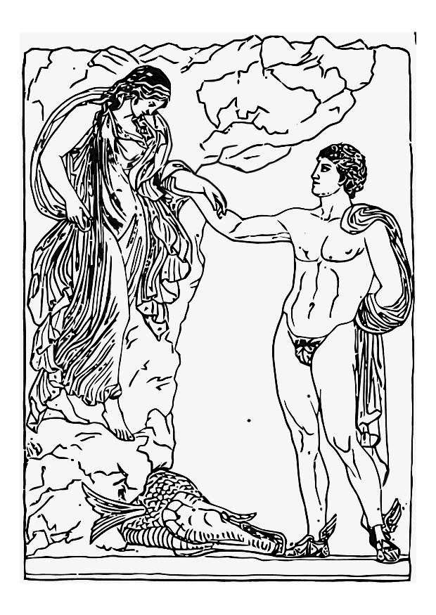 pegaso & andromeda Disegno da colorare pegaso & andromeda