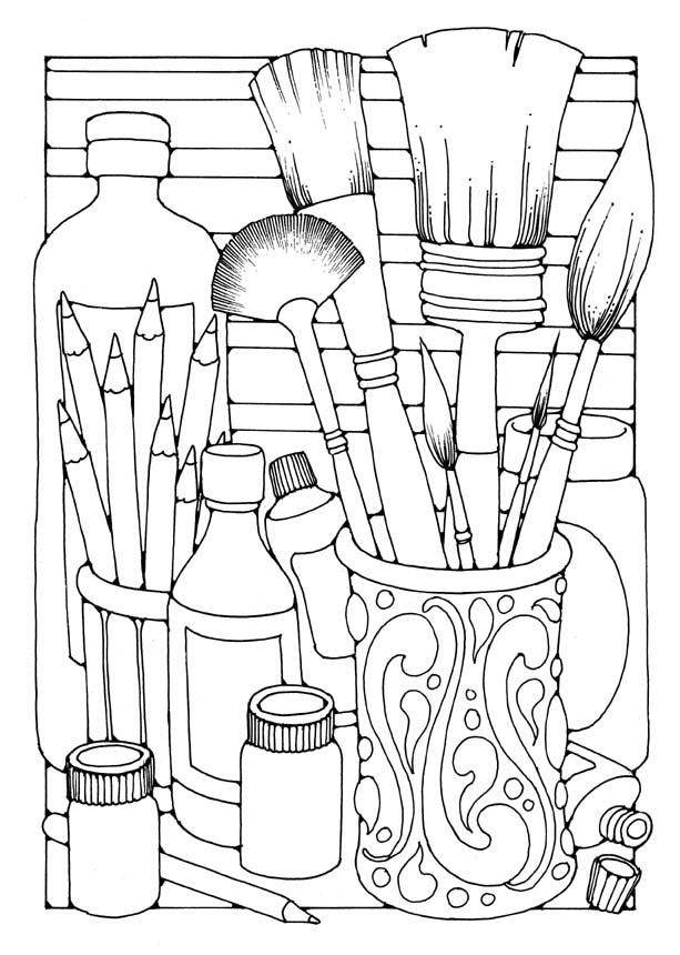 pennelli Disegno da colorare pennelli