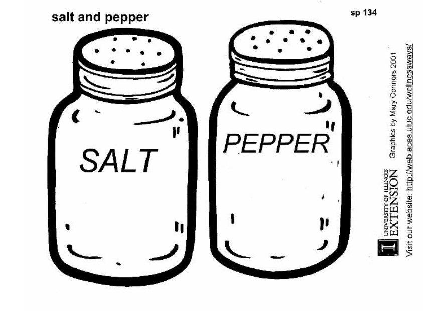 pepe e sale Disegno da colorare pepe e sale