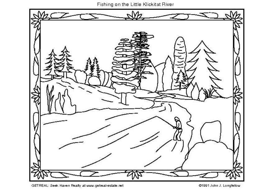 Disegno da colorare pescare